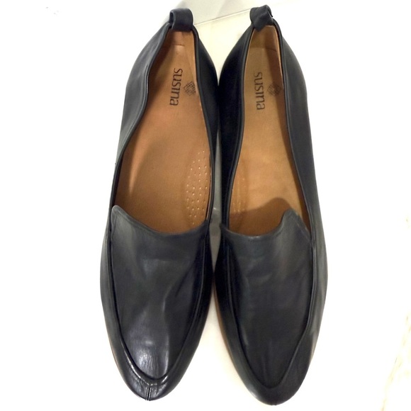 Susina Black Leather  Kellen Loafers 8.5 - Picture 5 of 7